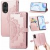 Peňaženkové kožené puzdro Mandala Flower na Honor 50 - Rose Gold