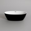 OVAL voľne stojaca vaňa, čierno-biela, 180x80x58 cm