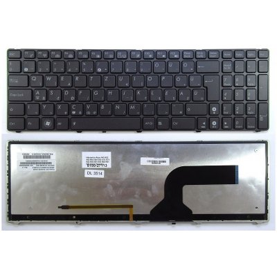 Billentyűzet Asus A43 A52 A53 B53 G60 G53 G72 G73 K52 N50 N51 N53 N60 N61 N71 fekete MAGYAR layout, háttérvilágítás