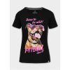 PitBull West Coast Dámske tričko SUNGLASSES DOG - čierne