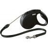 Vodítko Flexi Classic NEW lanko M 5 m čierne (do 20 kg)