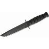 Vega KA-BAR KB-5054 SHORT TANTO BLACK bojový nôž 13,3 cm, celočierny, Kraton, plastové puzdro