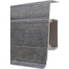 Döllken , DOPREDAJ: 2500x50x25 mm cm Soklová podlahová lišta SLK60 Q 4114, 2500x50x25 mm, šedá