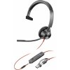 HP Poly Blackwire C3315-M slúchadlá do uší káblové, 8X218AA, mono, čierna, Redukcia šumu mikrofónu, Potlačenie hluku; 8X218AA