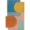 Modrý ručne tkaný vlnený koberec 150x240 cm Lozenge Bright Multi – Flair Rugs