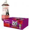 Whiskas klasický výběr ve šťávě pro dospělé kočky 80 x 85 g 46 / 5 000 & LAB V Lososový olej pre psov a mačky 1000ml