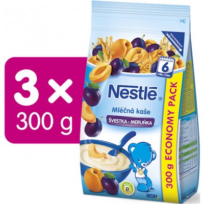 Nestlé Mliečná Slivka Marhuľa 3 x 300 g