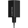 Canyon Hexagon 65, vysokorýchlostná univerzálna nabíjačka do steny, 2x USB-C 65W PD, 1x USB-A 18W, čierna CND-CHAHEX65B