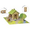 Jeujura Drevená stavebnica 85 dielov Dom mezonet