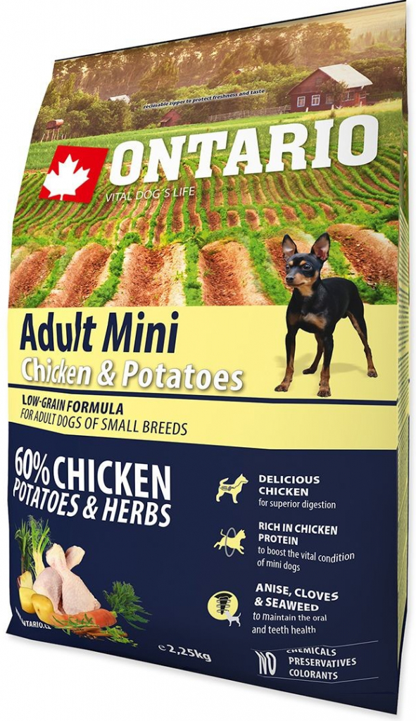 Ontario Adult Mini chicken and potatoes 2,25 kg