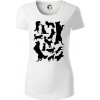 Border kólia siluety - Dámske tričko z organickej bavlny Origin (GOTS) - 2XL ( Biela )