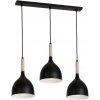 Luminex Luster na lanku NOAK WOOD 3xE27/15W/230V čierna/buk LU1193 + záruka 3 roky zadarmo