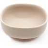 Malý Ježko Detská silikónová miska CLASSIC - Pastel Beige