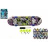 Teddies Skateboard prstový skrutkovacie plast 9cm s doplnkami mix farieb na karte 12,5x17x3cm