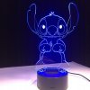 Nočná lampa 3D STITCH 7 farieb Disney Lilo Fairy Tale