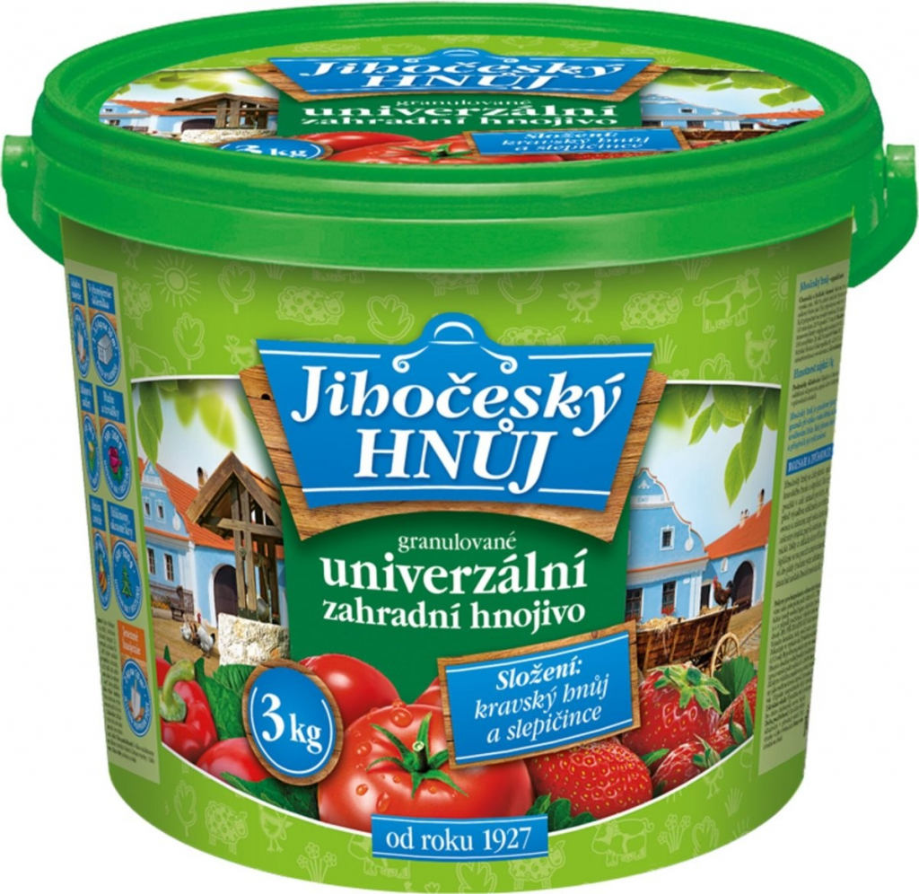 JIHOČESKÝ HNŮJ kravský hnůj + slepičince 3kg