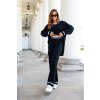 Fashionweek dámska súprava bavlnený komplet nohavice + blúzka JK-Roma čierny