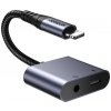 Audio adaptér 2 v 1 Joyroom SY-L01 Lightning na 3,5 mm + Lightning (čierny)