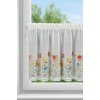 Vitrážová záclona NATI z etamínu zdobená potlačou kvetov a čipkou 150 x 60 cm-HF-468474