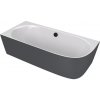 Voľne stojaca vaňa Polysan Sussi 160x70 cm liaty mramor ľavá biela/antracit bilá/antracit 90191L.52