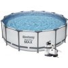Bazén Bestway s konštrukciou 4,27 x 1,22 m svetlo šedý set s pieskovou filtráciou 4m3 / hod