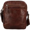 BELLUGIO Pánska kožená taška cez rameno Zohan cognac