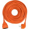 Predlžovací kábel Solight - konektor, 1 zásuvka, 20 m, 3 x 1,5 mm2, oranžový