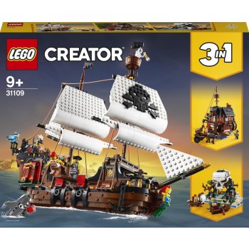 LEGO®set Creator 31109 Pirátska loď + 31128 Delfín a korytnačka od 91,62 €  - Heureka.sk
