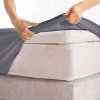 Jednofarebná napínacia plachta zn. Colombine® s hĺbkou rohov 32 cm, z polycotonu antracitová 140 Blancheporte