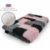 DRYBED Premium Vet Bed Patchwork ružový 150 x 100 cm