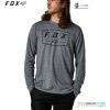 Fox tričko Badger Tech dlhý rukáv, šedý melír, M