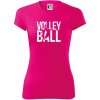 Volleyball nápis - Dámske Fantasy športové (dresovina) - S ( Neon Pink )