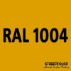 RAL 1004 uretánová auto farba lesklá alebo matná 1 liter + tužidlo + riedidlo (RAL1004 GOLDEN YELLOW originálny odtieň uretánovej farby s lakom ( ČSN 6220 ))