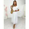 Fashionweek Čipkové Dlhé šaty s opaskom BOHO LACE IT-RAMINA Farba: Biela, Veľkosť: Universal
