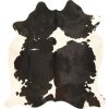 Dekoračná kožušina, čiernobiela, pravá hovädzia koža, 3–4 m², FK11001311BWH