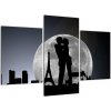 Silueta zamilovaného páru - moderný obraz (Obraz 90x60cm)