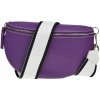 NovaKabelka.sk Reni Grande Viola s prídavným popruhom II kožená talianska crossbody kabelka fialová