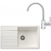SET624 - Gránitový drez Blanco Legra XL 6 S biela + Kuchynská batéria Rosan Zerro JZ38101 chróm