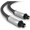 Ugreen optický Toslink Audio, hliníkový s opletením, 1m sivý