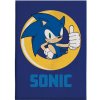 New Import Licencias Ježek Sonic dětská flísová deka modro žlutá