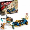 LEGO 71776 NINJAGO Jayovo a Nyino pretekárske auto EVO, sada s autom, helikoptérou a figúrkou hada Boa, hračky pre deti od 7 rokov