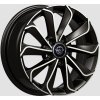 WSP WD003 CORINTO VW hliníkové disky 6,5x16 5x100 ET47 GLOSSY BLACK POLISHED