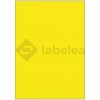 Labelea Samolepiace etikety 210x297 mm farebné papierové, na hárku A4, pre laserovú a atramentovú tlač, Farba etikiet Žltá, Počet hárkov v balení 100 EPY210297PY001S