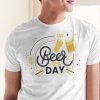 Tričko s potlačou BEER DAY Dámsky Biela XS
