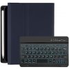 AppleKing puzdro s podsvietenou klávesnicou a priestorom na Apple Pencil na iPad mini 6 / mini 7 - tmavomodré - možnosť vrátiť tovar ZADARMO do 30tich dní