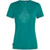 Dámske tričko Icebreaker Women Merino 150 Tech Lite SS Tee Hike Path Veľkosť: M / Farba: tyrkysová