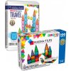 MAGNA-TILES set Magnetická stavebnica 100 ks a microMAGS Travel Set Deluxe 55 ks