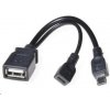 PREMIUMCORD USB redukce kabel USB A/female+Micro USB/female - Micro USB/male OTG kur-18 PremiumCord