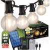 Girlanda Solárna Záhradná 40x LED Ozdobné Guľôčky 19, 55m 2700K Teplá + Diaľkový ovládač CALLIS2 LUMILED