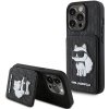 Karl Lagerfeld Saffiano kryt s priehradkami na karty a stojanom na iPhone 15 Pro Max (KLHCP15XSAKCNSCK) - Monogram Choupette